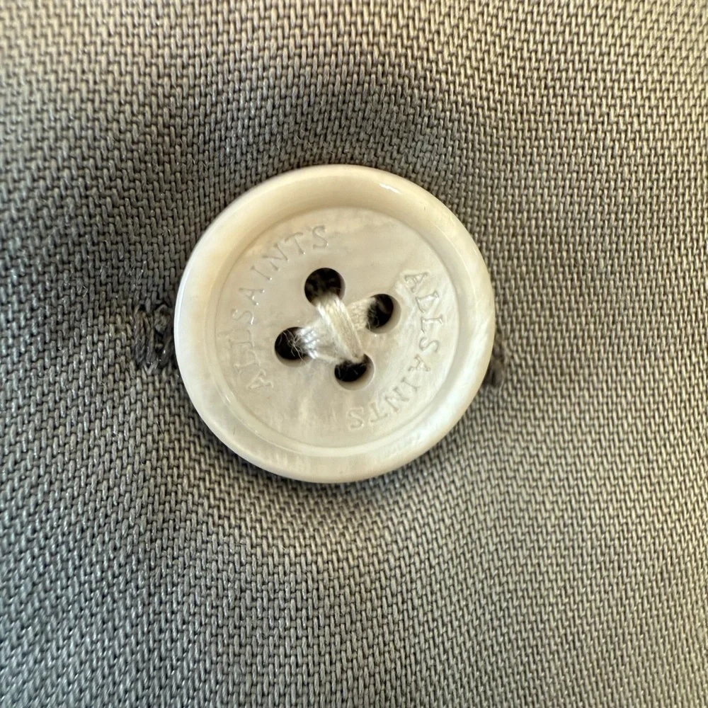 AllSaints Penang LS Shirt Button Down Ling Sleeve Size XS - Picture 3 of 9